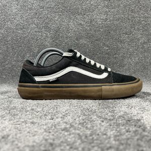 Vans Old Skool Pro Men's Size 9.5 Black Suede Low Lace Up Skate Shoes Used